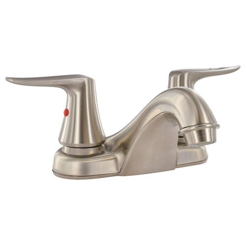 4" VALTERRA Deck Lav Faucet Brushed Nickel 2-Lever Handle