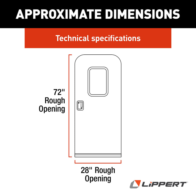 Lippert Upgraded RV Radius Entry Door with Right Hinge and Screen Door