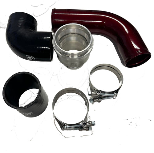 H&S Motorsports Intercooler Pipe Upgrade Kit Cold Side Illusion Cherry 122004-R (Metal Version) Compatible With Ford 6.7L Powerstroke 2011-2016 F250 F350 F450