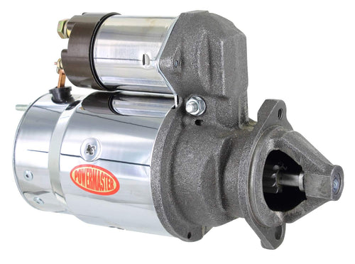 Chrome Powermaster 13635 Alternator (10MT Cast Iron DE Chevy 3 Bolt Bell Hag Mating 168T Flywheel)