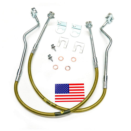 SUPERLIFT SUSPENSION RealTruck Brake Hose Kit for Ford Ranger/Bronco | Front Bullet Proof Pair of Brake Hoses | 91210 | Fits 1986 Ford Ranger/Bronco II with 4-6" Lift Kit