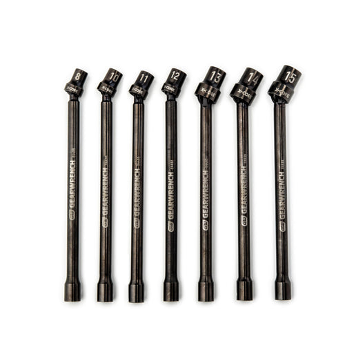 7 Pc. GEARWRENCH 3/8" Drive 6 Pt. x-Core Pinless Universal Impact Metric Extension Socket Set - 84980
