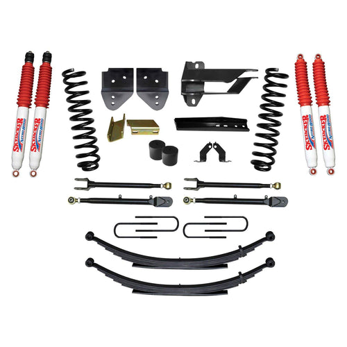 Suspension Lift Kit Skyjacker F174024KS-N w/Shock 4 in. Lift Incl. Front Coil Springs Rear Leaf Springs Adjustable 4-Links Nitro 8000 Shocks