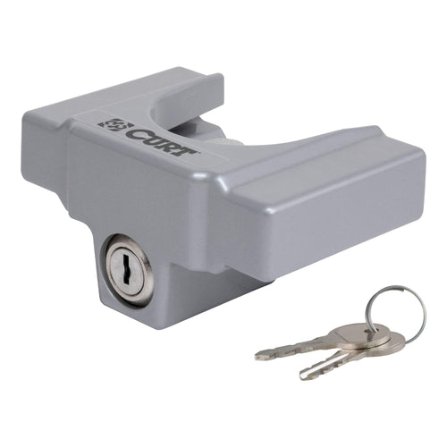 CURT Powder-Coated 23079 Aluminum Trailer Tongue Lock, Fits Most 2-Inch, 1-7/8-Inch Couplers