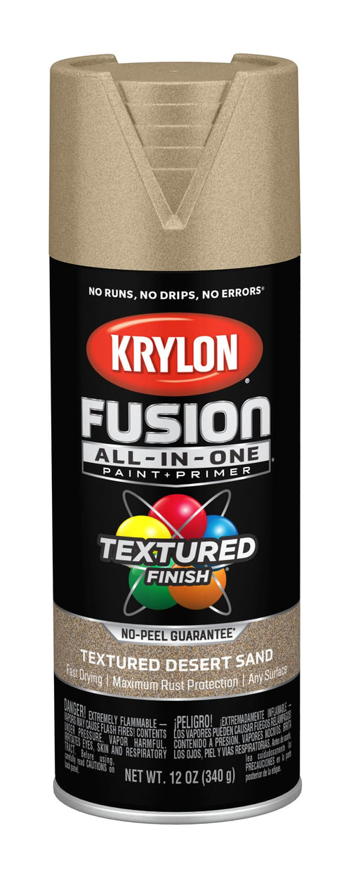 Krylon All-In-One Adhesive Spray Paint for Indoor/Outdoor Use, 12 oz, Desert Sand