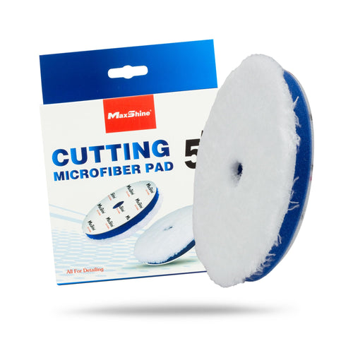 5" Maxshine Universal Microfiber DA Cutting Pad – High-Performance Polishing Pad for Heavy Defect Removal – Hook & Loop Backing – Ideal for Paint Correction & Auto Detailing