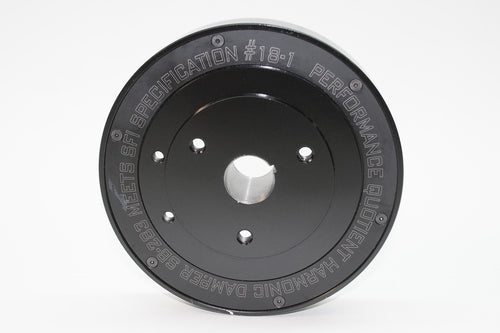 PRW Industries PQx 2428340 SFI-Rated Racing Steel Damper SFI Spec 18.1 Steel/Elastomer Internal Balance 8.0 in. OD Black