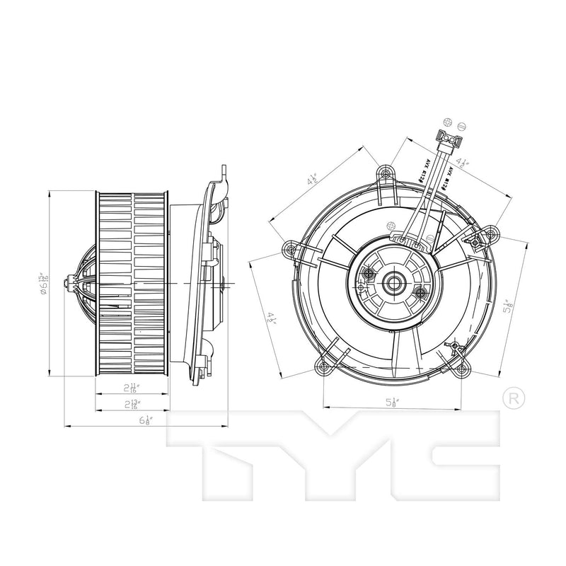 Replacement TYC 700310 Blower Assembly for BMW