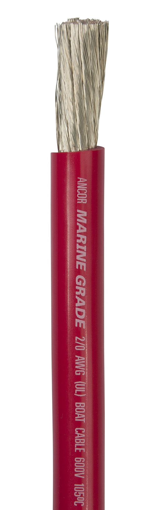 Ancor Tinned Copper 117502 Battery Cable, 2/0 AWG (62mm2), Red - 25ft