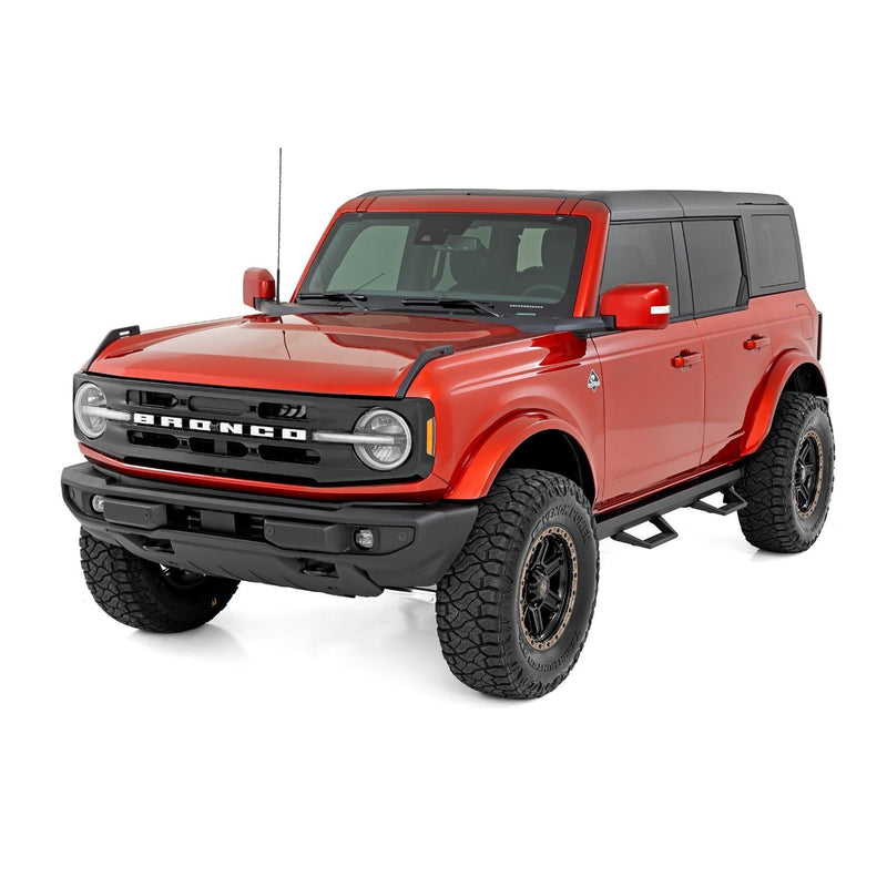 Rough Country Aluminum SRL2 Side Steps for Ford Bronco (2021-2025) 4-Door - Modular Running Boards with Adjustable Step Placement