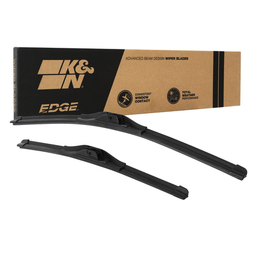 Windshield Wipers K&N EDGE: All Weather Performance, Superior Wiper Blades to Windshield Contact, Streak-Free Wipe Technology: 26 Inch + 24 Inch Wiper Blades (Pack of 2)