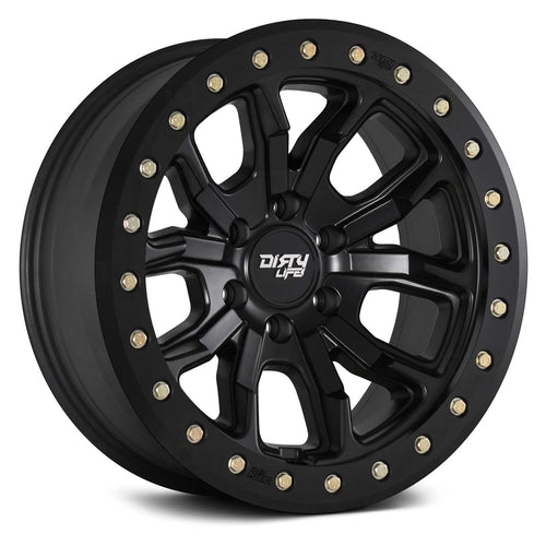 Dirty Life Matte Black DT-1 Wheel with Painted Finish (20 x 9. inches /6 x 139 mm, 12 mm Offset)