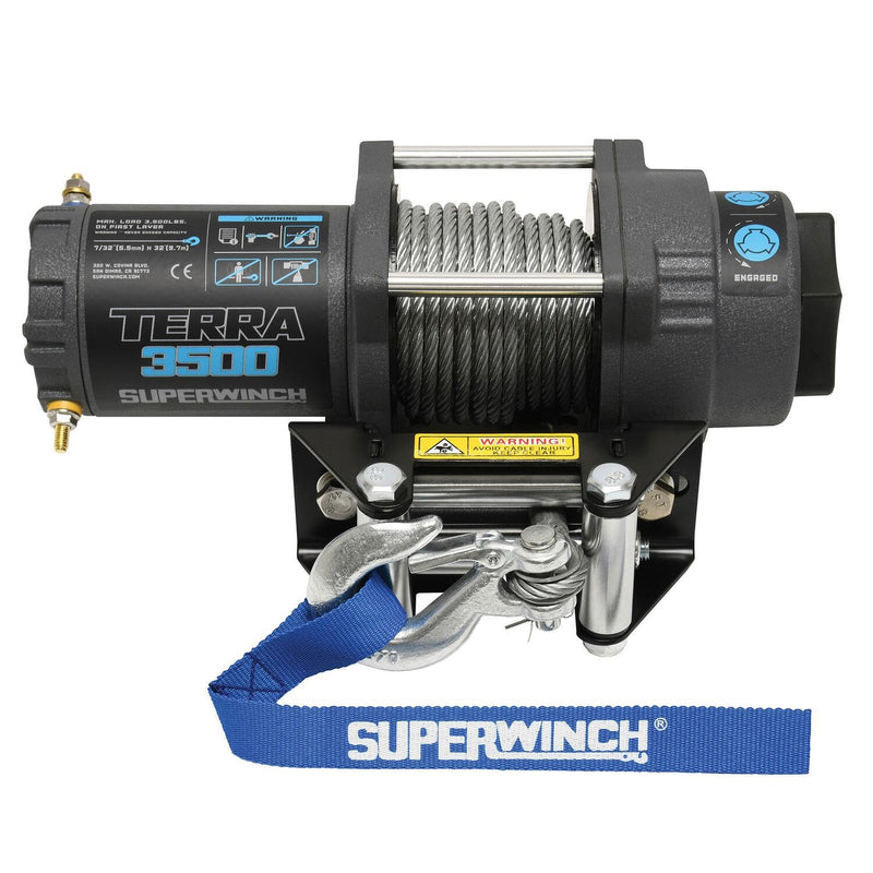 Winch SUPERWINCH 3500 lbs Roller Fairlead 32ft Steel Rope