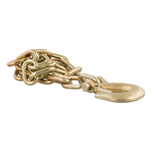 CURT 35-Inch Trailer Safety Chain with 1/4-In Clevis Snap Hook, 12,600 lbs Break Strength