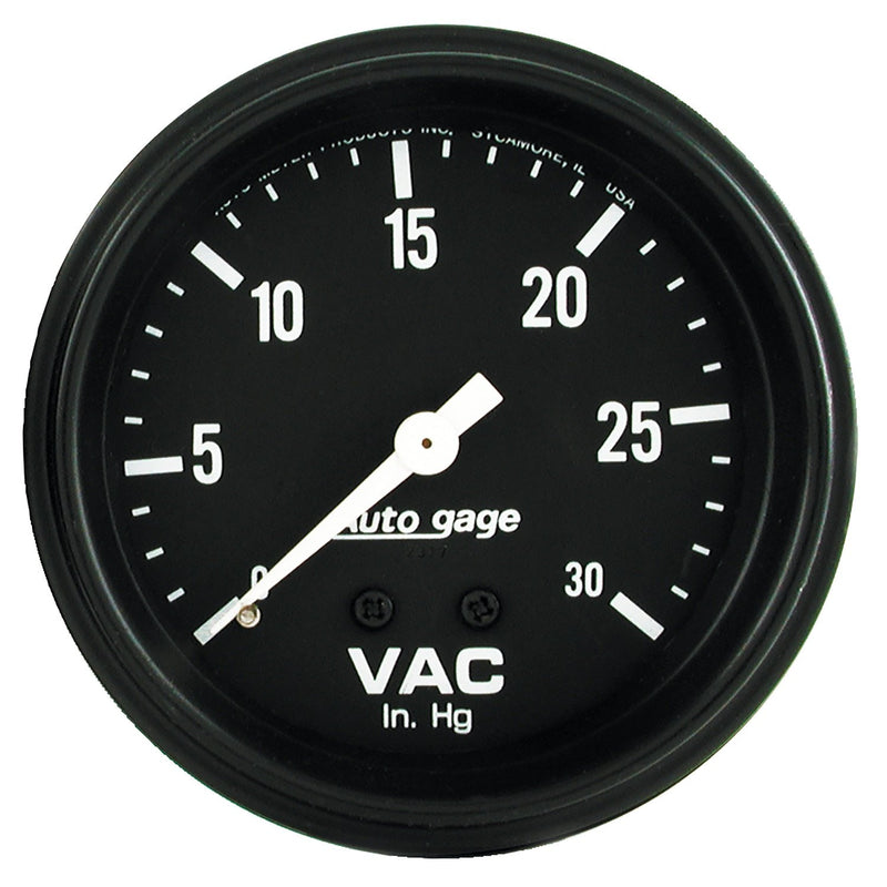 AUTO METER Autogage 2317 Vacuum Gauge Regular, 2.625 in.