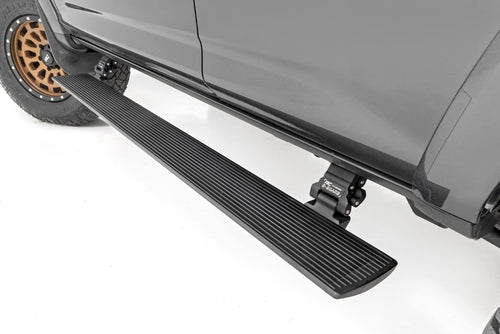 Rough Country Power Running Boards for 4Runner Toyota (2010-2024) - Dual-Motor Electric Retractable Side Steps with LED Powerstep Lights