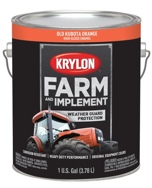 Krylon® Farm & Implement 1978 Brush, High Gloss, Old Kubota Orange, 1 Gallon Architectural Paints