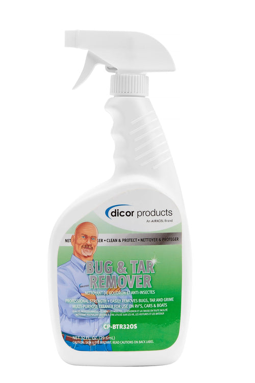 Dicor Bug & Tar Remover CP-BTR320S Cleaner Spray for RV Roofs and Exterior, White