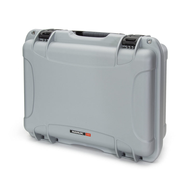 Waterproof Nanuk 930 Hard Case with Lid Organizer and Padded Divider - Silver