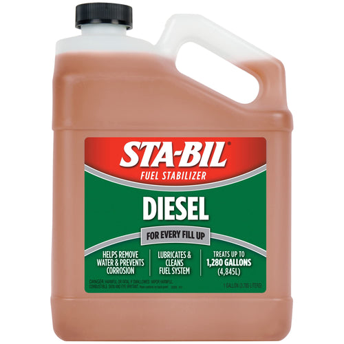 Diesel Fuel Stabilizer STA-BIL (22255) And Performance Improver - Keeps Diesel Fuel Fresh For Up To 12 Months - Lubricates And Cleans The Fuel System - Treats 1,280 Gallons, 1 Gallon, 128 Fl. oz.
