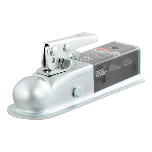 CURT Straight Tongue Trailer Coupler for 2-Inch Hitch Ball, 2-In Channel, 3,500 lbs