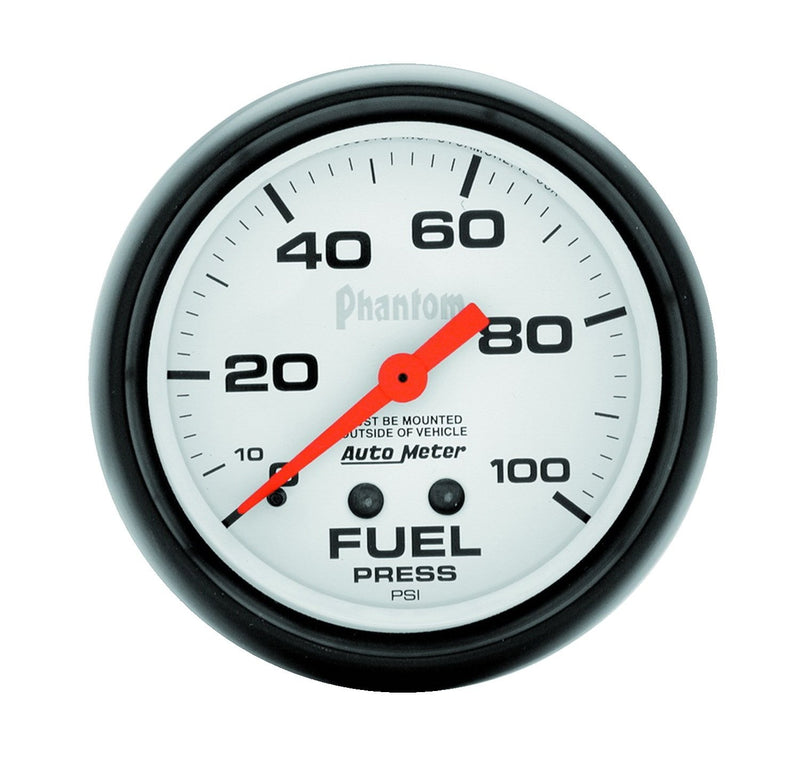 Auto Meter Phantom 5812 Mechanical Fuel Pressure Gauge