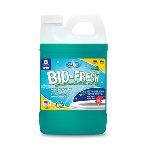 Bio-Fresh Liquid Walex Enzyme Holding Tank Treatment for RV, Camper & Marine - Black Water Tank Deodorizer, Liquifies Waste & Toilet Paper, Septic Tank Safe, Biocide-Free, Ocean Mist, 32oz