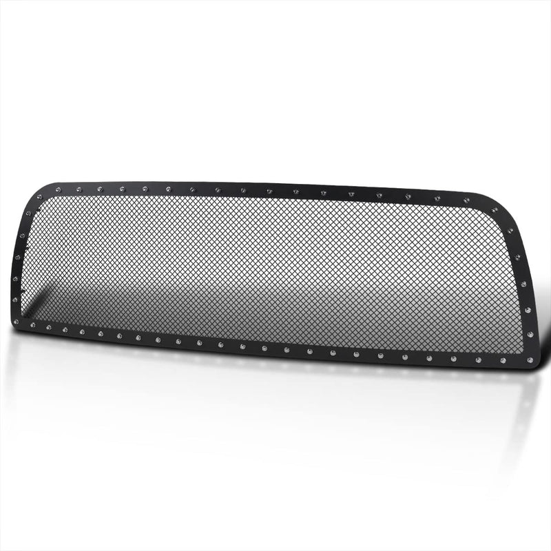 Rivet Style Black Studded S/S Mesh Hood Grille Insert Spec-D Tuning Compatible with Dodge Ram 2500 3500 2013-2018