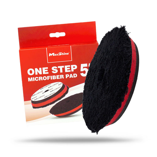 5” Maxshine Universal Premium One-Step Microfiber Polishing Pad | Ultra-Soft Pad Cuts & Polishes in One Step | Dual EVA Cushion Foam with Hook & Loop Backing | DA & Rotary Polisher Compatible