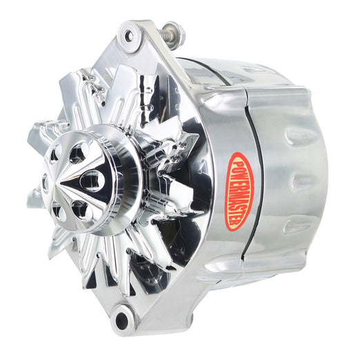 Alternator Powermaster 27297-367 Polish (12SI 100A Smooth Look 1V Pulley & Cone 1 or 3 Wire)