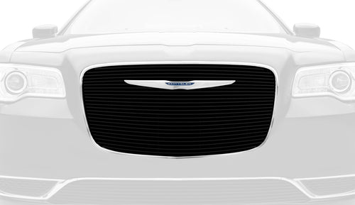 2015-2018 Chrysler 300 T-Rex Grilles Billet Grille, Black, 1 Pc, Overlay - PN #21436B