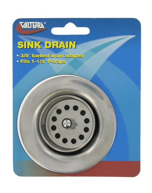 Sink Drain Valterra A01-2011VP with Strainer Basket Silver Carded