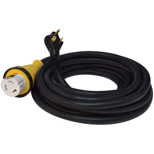 Mighty Cord Valterra A10-3050EDBK Detachable 25" Adapter Cord - 30AM to 50AF, Black (Carded)