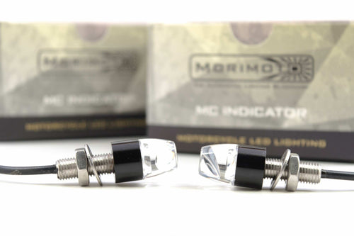 Morimoto LED-MC-PIN Black MC Mini Pin-Type Indicators (Pair), 2 Pack