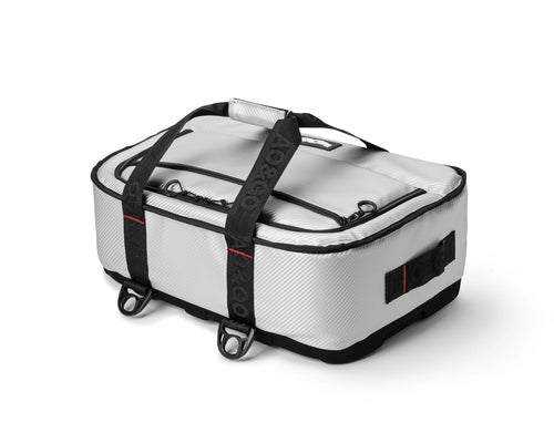 Carbon AO Coolers Stow 'N Go Soft Cooler, Low-Profile, Leakproof with High-Density Insulation, Holds Ice for 24 Hours, EVA Foam Bottom, Silver, 38-Can