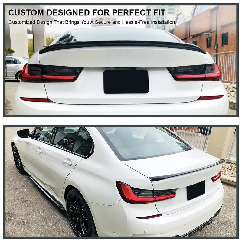 Rear Trunk Spoiler Wing for Spec-D Tuning 2019-2023 BMW G20 3-Series 4Dr Sedan Models