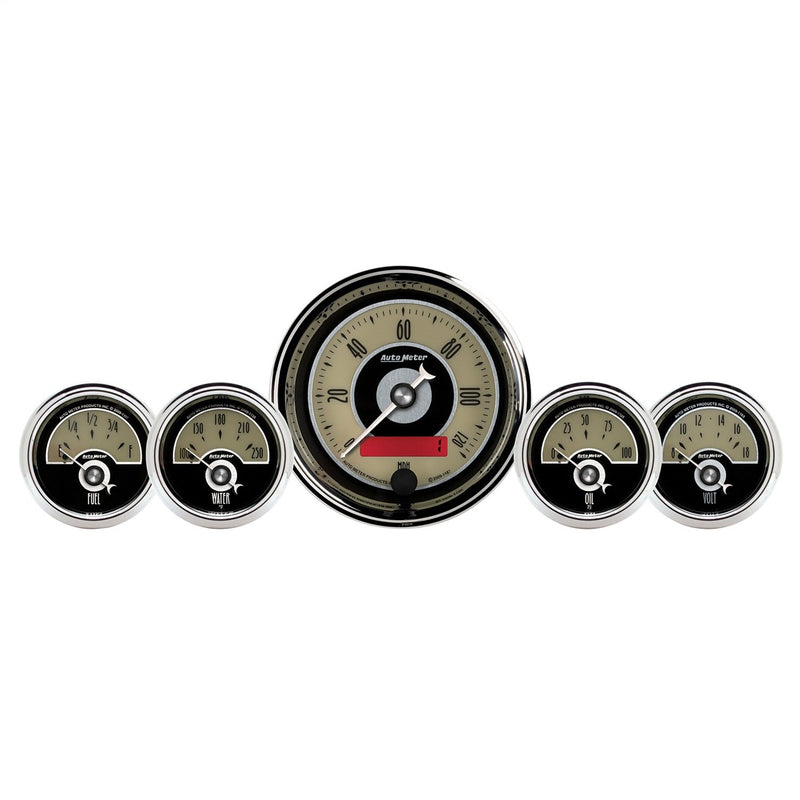 Auto Meter Cruiser AD 1100 Fuel/Oil/Speedo/Volt/Water 5 Gauge Kit