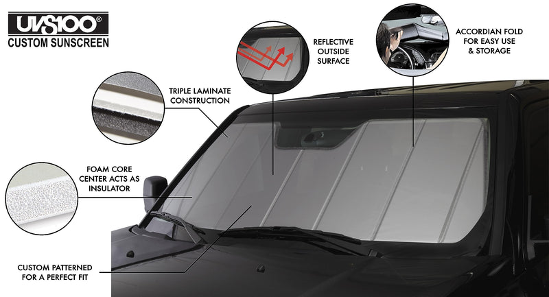 Covercraft Custom UVS100 Sunscreen | Fits 2021-2025 Ford Bronco | Silver