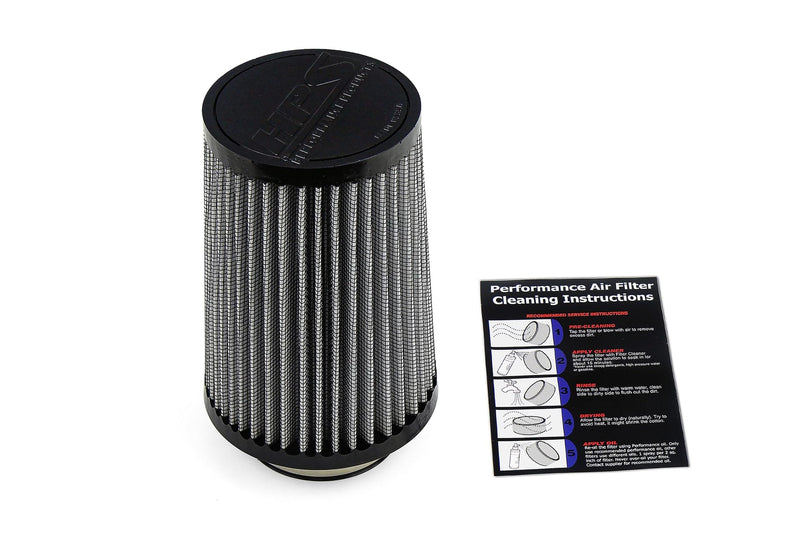 HPS 2.75" ID Performance Air Filter, 8" Overall Length, 7" Element Length, Gray, HPS-4336