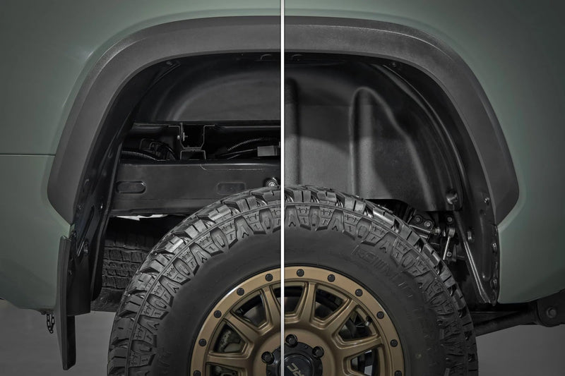 Rear Wheel Well Liners Rough Country for Toyota Tundra 2WD/4WD (2022-2025) - Heavy-Duty Rear Fender Liners for Mud & Debris Protection, Made in USA
