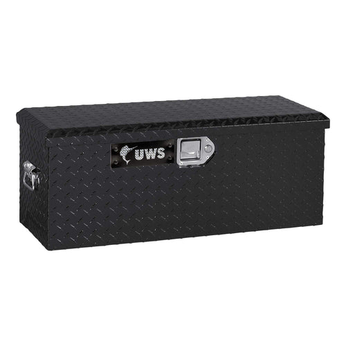 UWS 32-Inch Gloss Black Heavy-Wall Aluminum ATV Storage Box, EC20012 RigidCore Lid