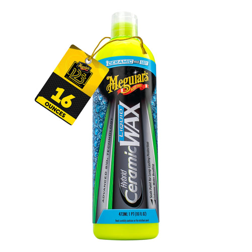 Hybrid Ceramic Liquid Wax Meguiar's, Shield Your Paint with a Residue-Free Liquid Car Wax with Advanced SiO2 Hybrid Technology and Long-Lasting Water-Beading Protection, 16 Oz Bottle