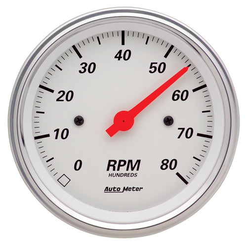 Electric Auto Meter 1390 Arctic White Tachometer
