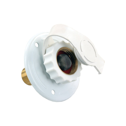 White Aluminum JR Products City Water Flange - 12" MPT x 3/4"