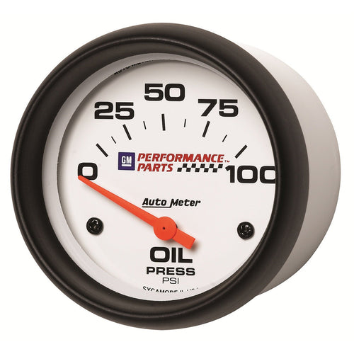 GM Performance Parts Auto Meter 5827-00407 2-5/8" 0-100 PSI Electric Oil Pressure Gauge