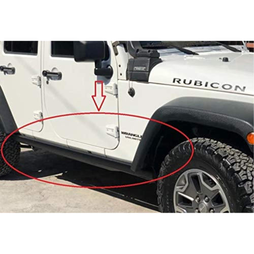 Frame Mount Go Rhino Sliders & Welded Mounting Brackets | Mild Steel, Textured Black | FS4506T | Fits 2018 - 2024 Jeep Wrangler JLU, 4-Door