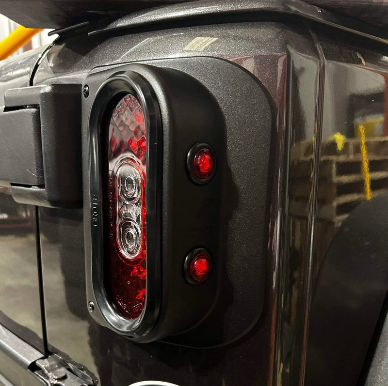 Combat Off Road Tail Gunner LED Tail Lights Flush Mount compatible with Jeep JK/JKU - SAE/DOT Approved