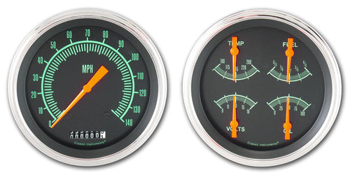 Classic Instruments G-Stock CT47GS52-LS Direct Fit Gauge Package LS Swap Speedometer and Quad Gauge Fits 1947-1953 Chevy Truck