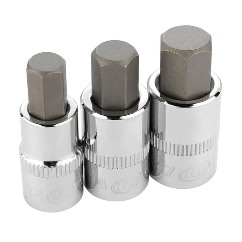 Ingersoll Rand 1/2 in. Drive 3 Pc. Hex Bit Socket Set - Metric- 752029