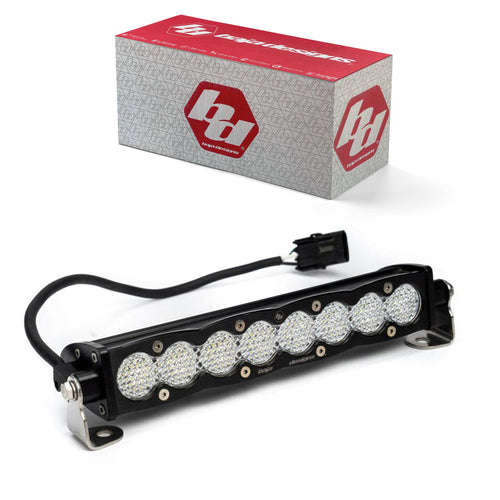 Baja Designs 10" S8 LED Light Bar - Slim Off-Road LED Light Bar for Trucks, Wranglers, 4x4, UTV, ATV - Amber Backlight (Work/Scene; Clear Lens)